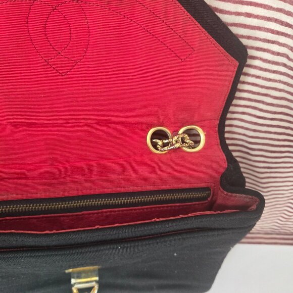 Vintage Black Cloth Micro Envelope Flap Crossbody - Picture 3 of 6